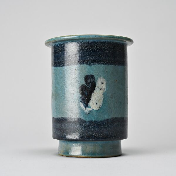 Petit pot en céramique émaillée par la poterie Menelika, circa 1950