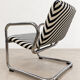 Restored vintage tubular chrome armchairs