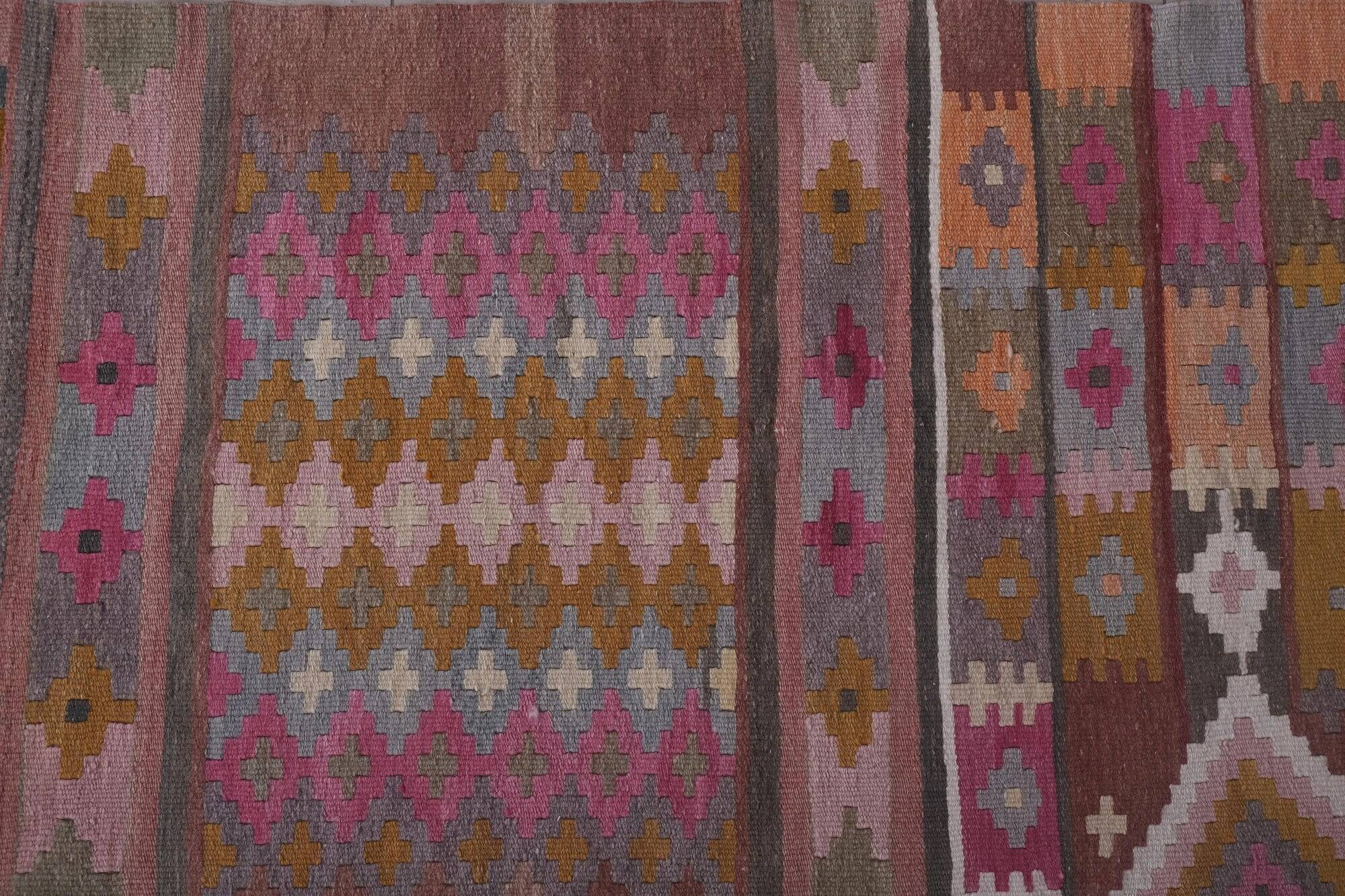 Vintage Turkish hallway rug 74x829 cm