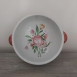 Flared bowl with CNP porcelain handles signed M.C.B. Noël 1980