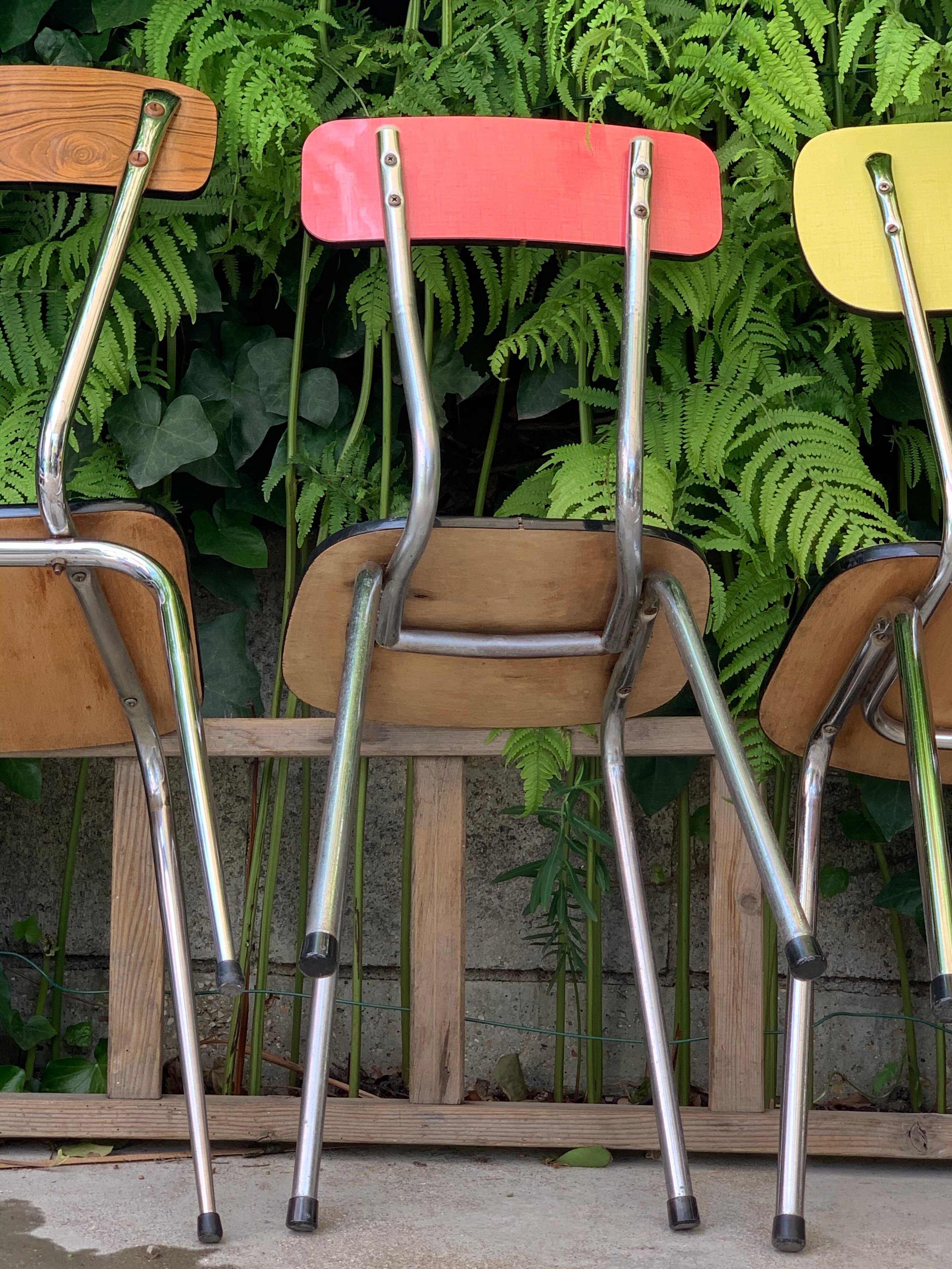 Mismatched formica chairs