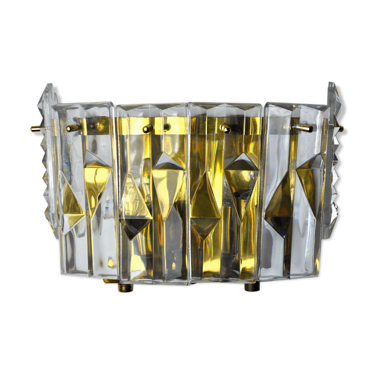 Kinkeldey wall lamp, 6 crystals, Germany, 1970