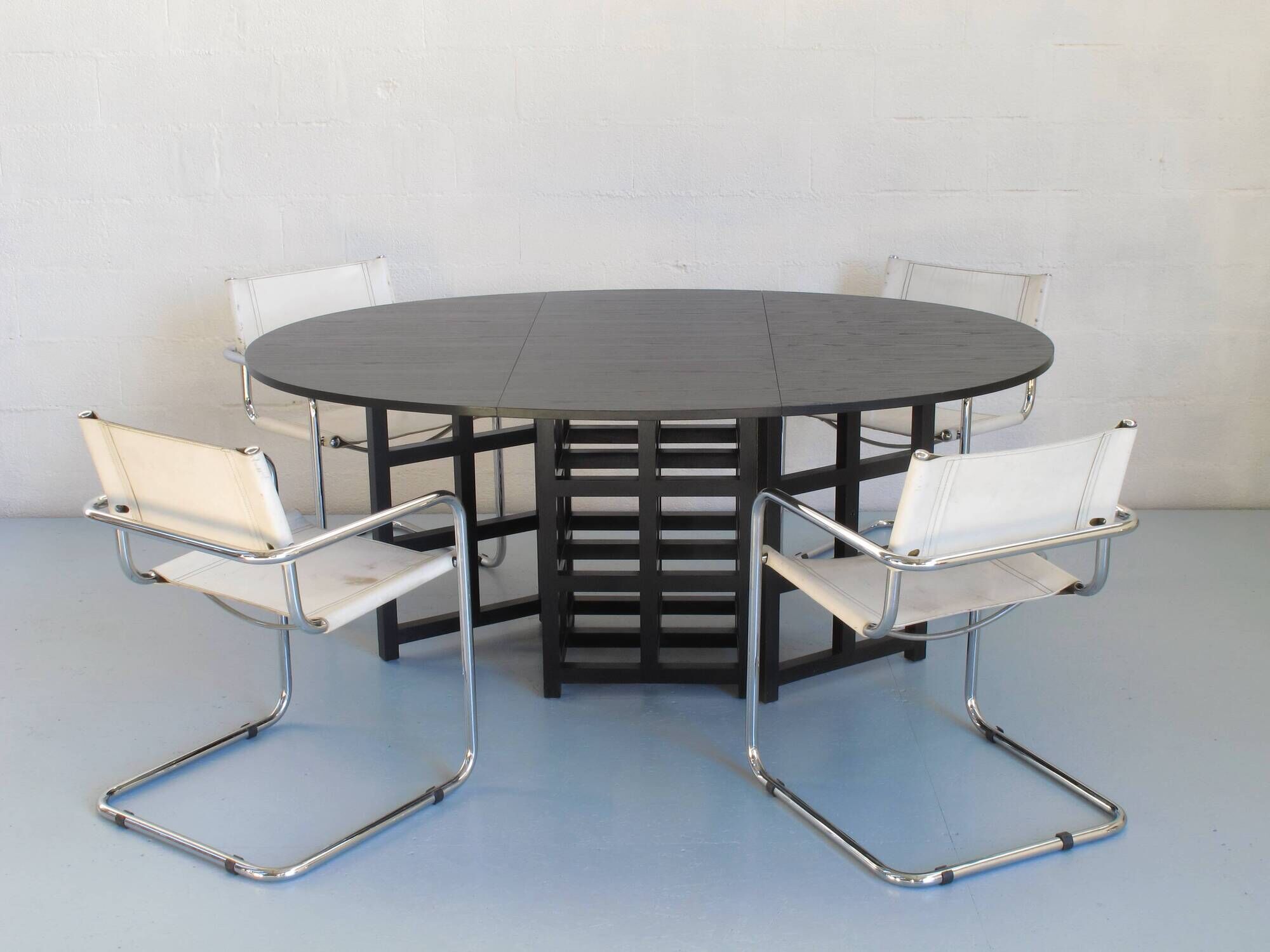Black-stained ash table by Charles R. Mackintosh, Cassina Italy