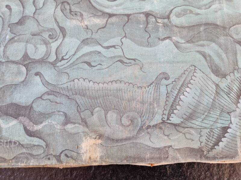 Acrylic on canvas by Gusti Putu Saderi, signed lower right, Indonesia, mid-20th century