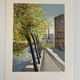 Lithographie signée Michel Henry - L’île Saint Louis et Notre Dame