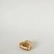 Alabaster catchall, heart shape, beige and brown, 1970.