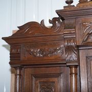 Armoire Néerlandaise Sculptée en Chêne Massif Début XIXe Siècle