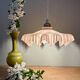 Suspension abat-jour vintage en opaline rose
