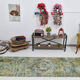 3x10 green tones turkish runner rug, 91x299cm