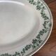 Grand Plat ovale modèle "Champagne ", Badonviller, vert