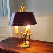 Lampe bouillotte 3 feux en bronze Maison Collange