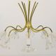 Modern brass floral chandelier Emil Stejnar, Rupert Nikoll, Austria, 1950s