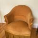 Mustard velvet toad armchair