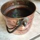 Old copper pot cover with cove