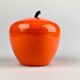 Seau à glace orange en plastique des années 1970