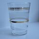 Set of 15 water glasses / granite cups with vintage border 50s