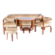 Palisander Seating Set with Coffee Table, Art Deco, Restored, France, 1920s