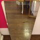 Miroir retroviseur 80cm x 38 cm laiton et bois doré, 1950’s