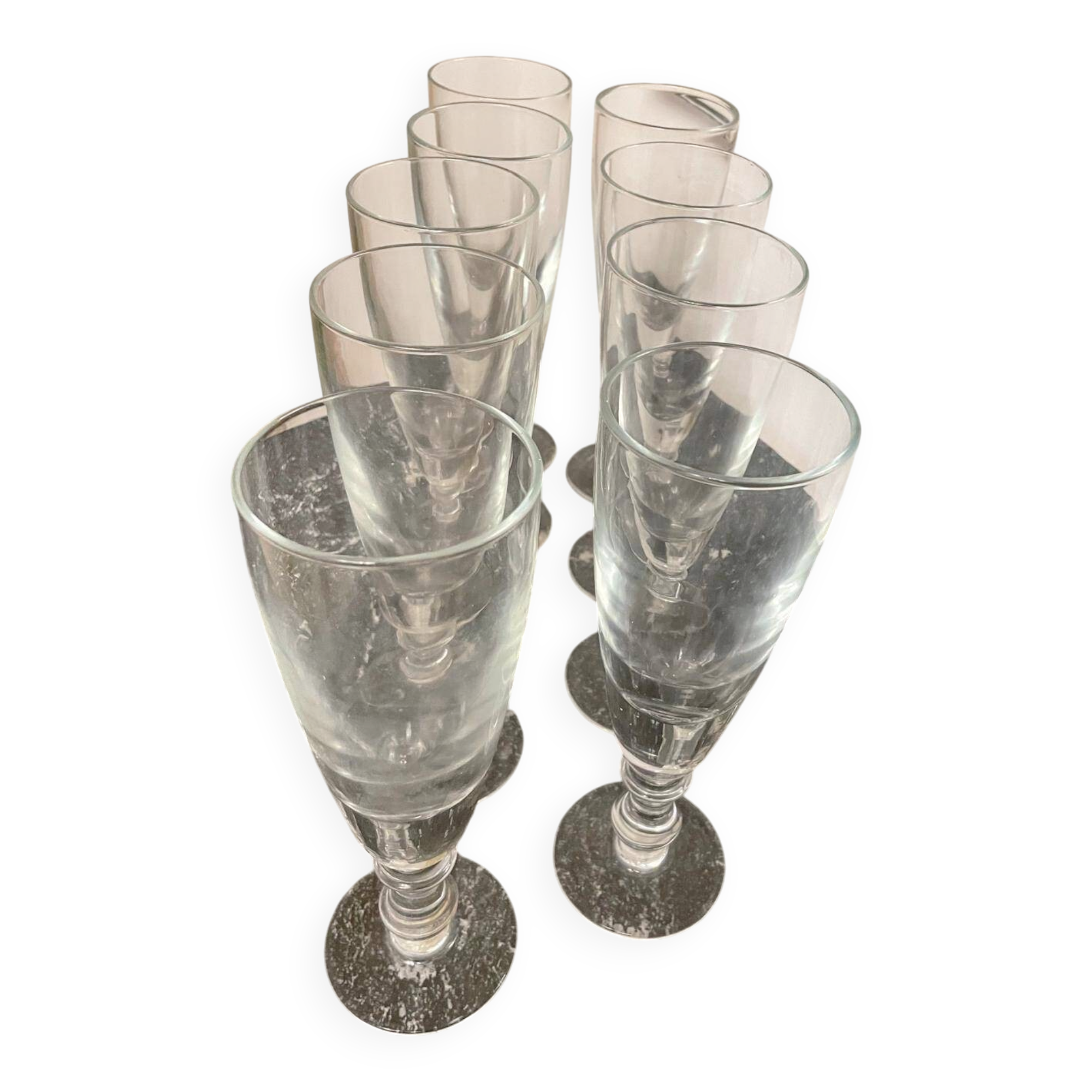 Large Antique Glasses, Set of 9