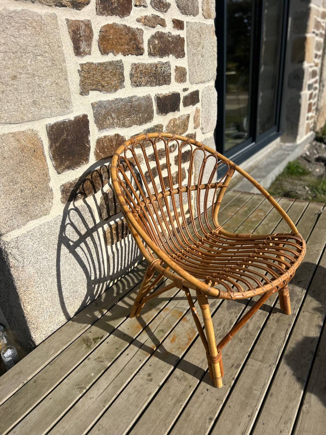 1960s rattan armchairs
