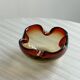 Retro thick glass ashtray.