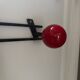 Retro coat rack with 3 red and green balls