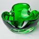 Sommerso green pocket emptier by Flavio Poli for Seguso, Murano glass, Italy, 1970