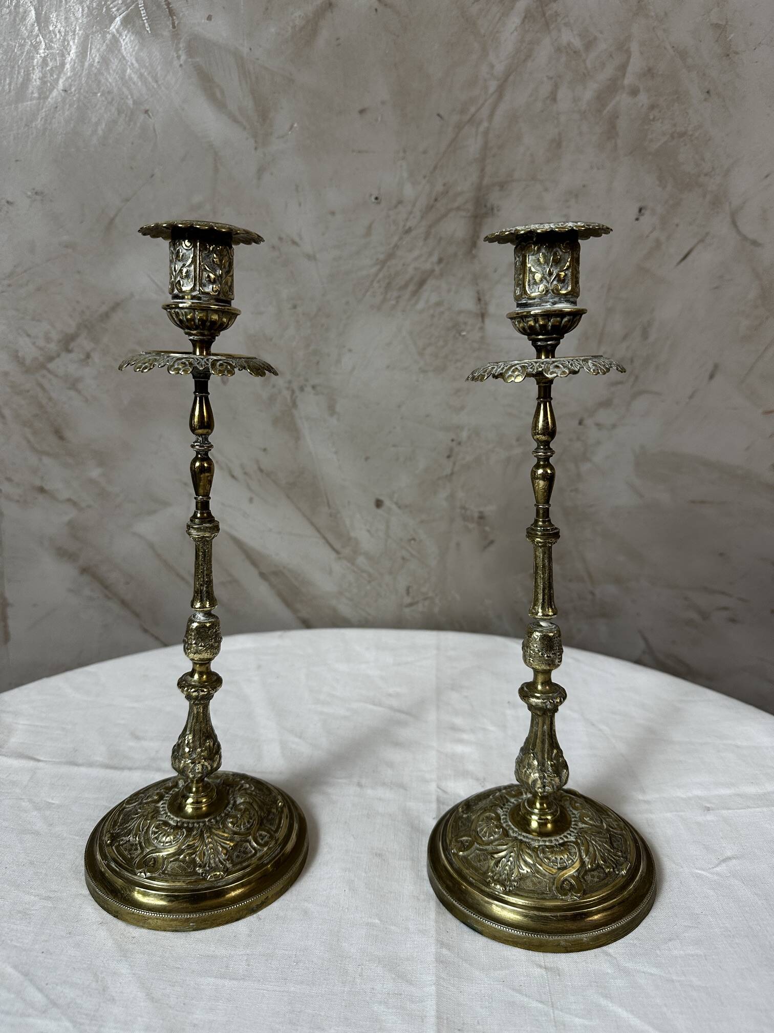 Paire de bougeoirs