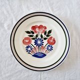 Large spring plate model. Choisy Le Roi earthenware
