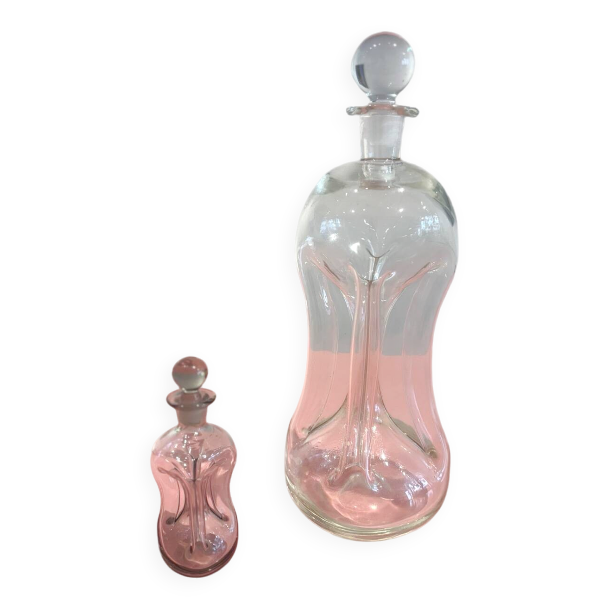 2 Holmegaard glass carafes