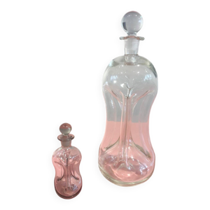 2 Carafes en verre holmegaard