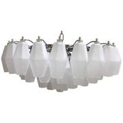 Sandblasted “poliedri” murano glass chandelier d60