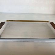 Plateau, plat en métal et bois style scandinave