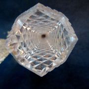 Duo of crystal vases Baccarat Le Creusot, carnation holder, bronze foot