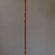 Vintage floor lamp with bamboo-style leather base