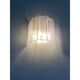 Set of Two Venied-White Alabastro Strips “Listelli” Murano Glass Gold 24k Wall Sconce by SimoEng