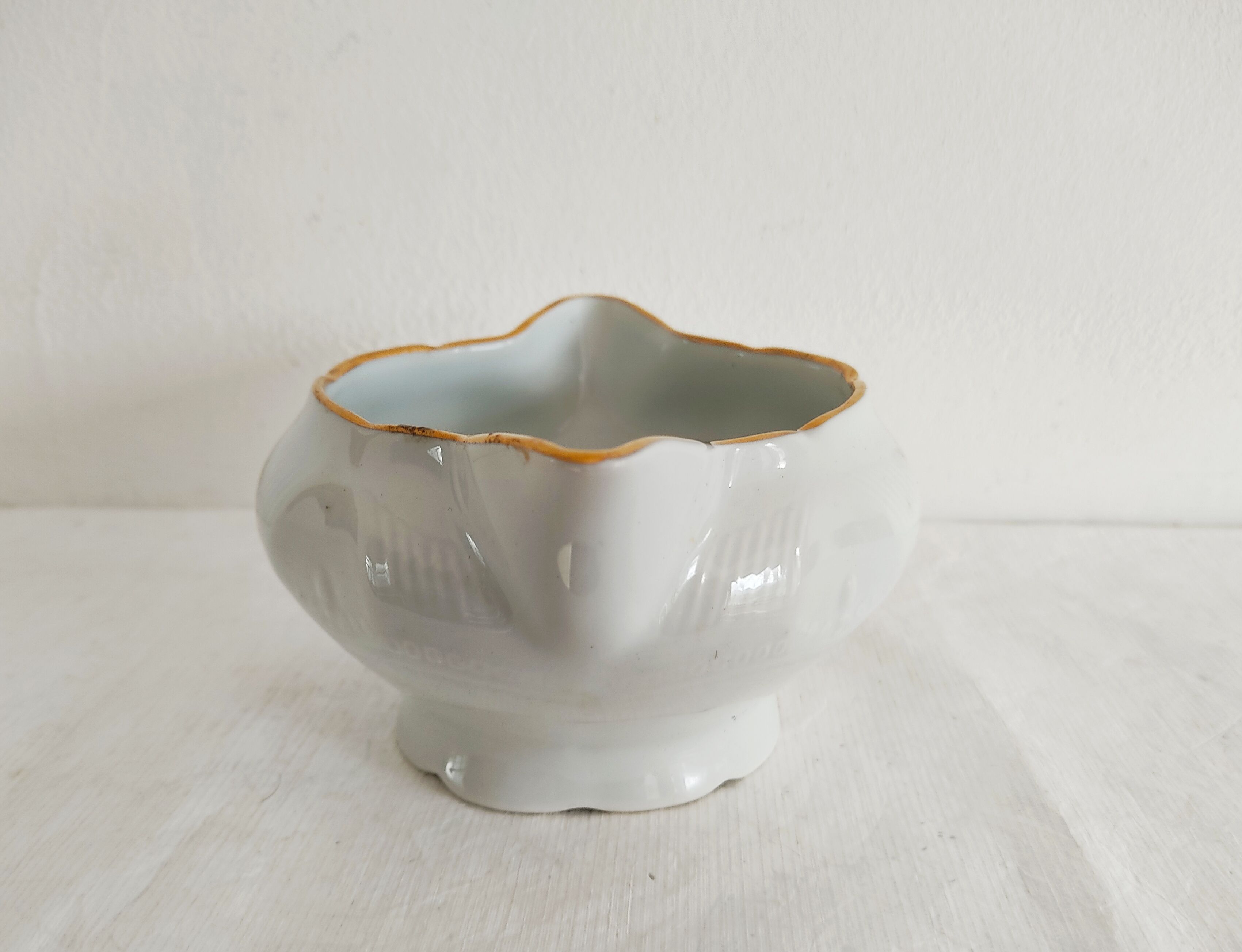 Limoges porcelain saucière decorated with flowers