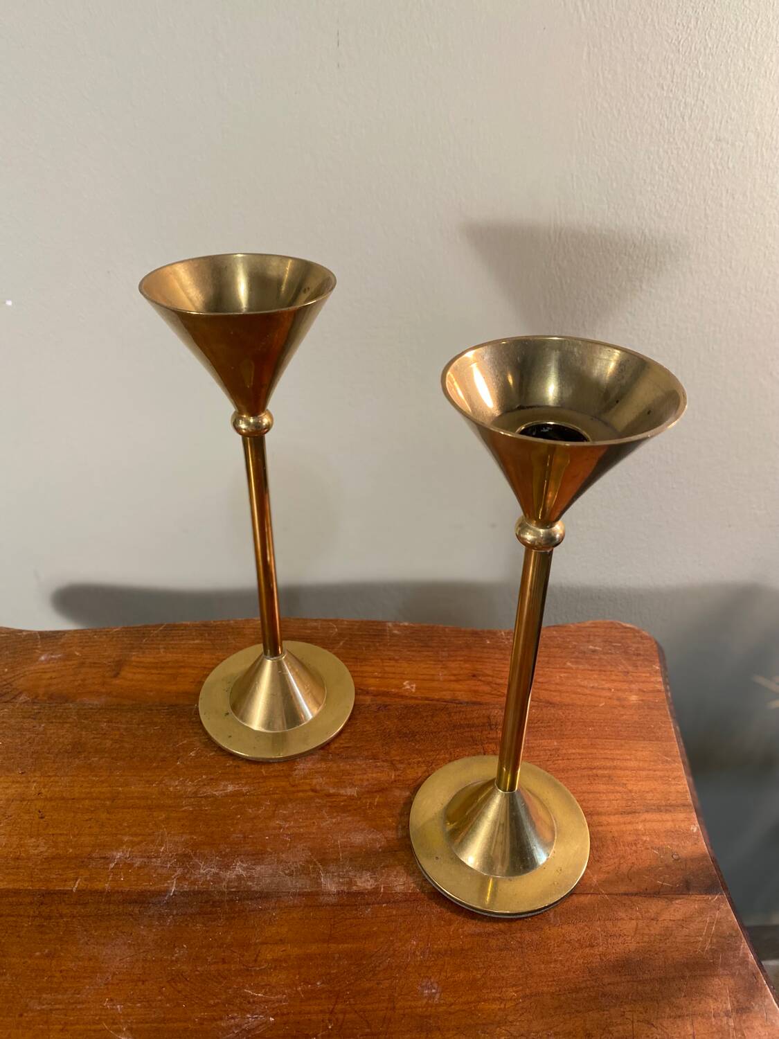 Pair of golden candlesticks