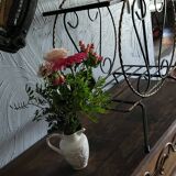Ancien gueridon table d'appoint vintage en fer forge