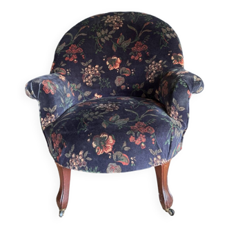 Fauteuil crapaud fleuri