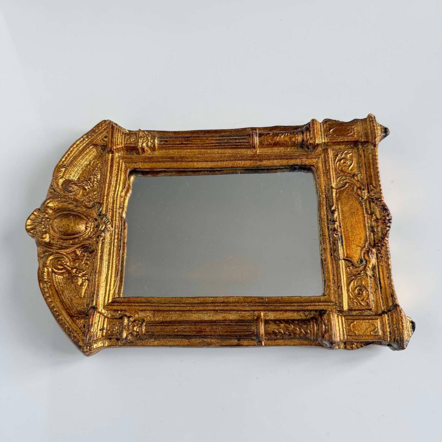 Small Vintage Gold Mirror – Neoclassical & Napoleon III Style