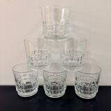 Set of 6 Luminarc Quadrille whisky glasses - Brand new condition