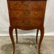 Louis XV style marquetry bedside table with floral flower