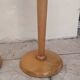 Vintage 1970 wooden pedestal ashtray with shelf