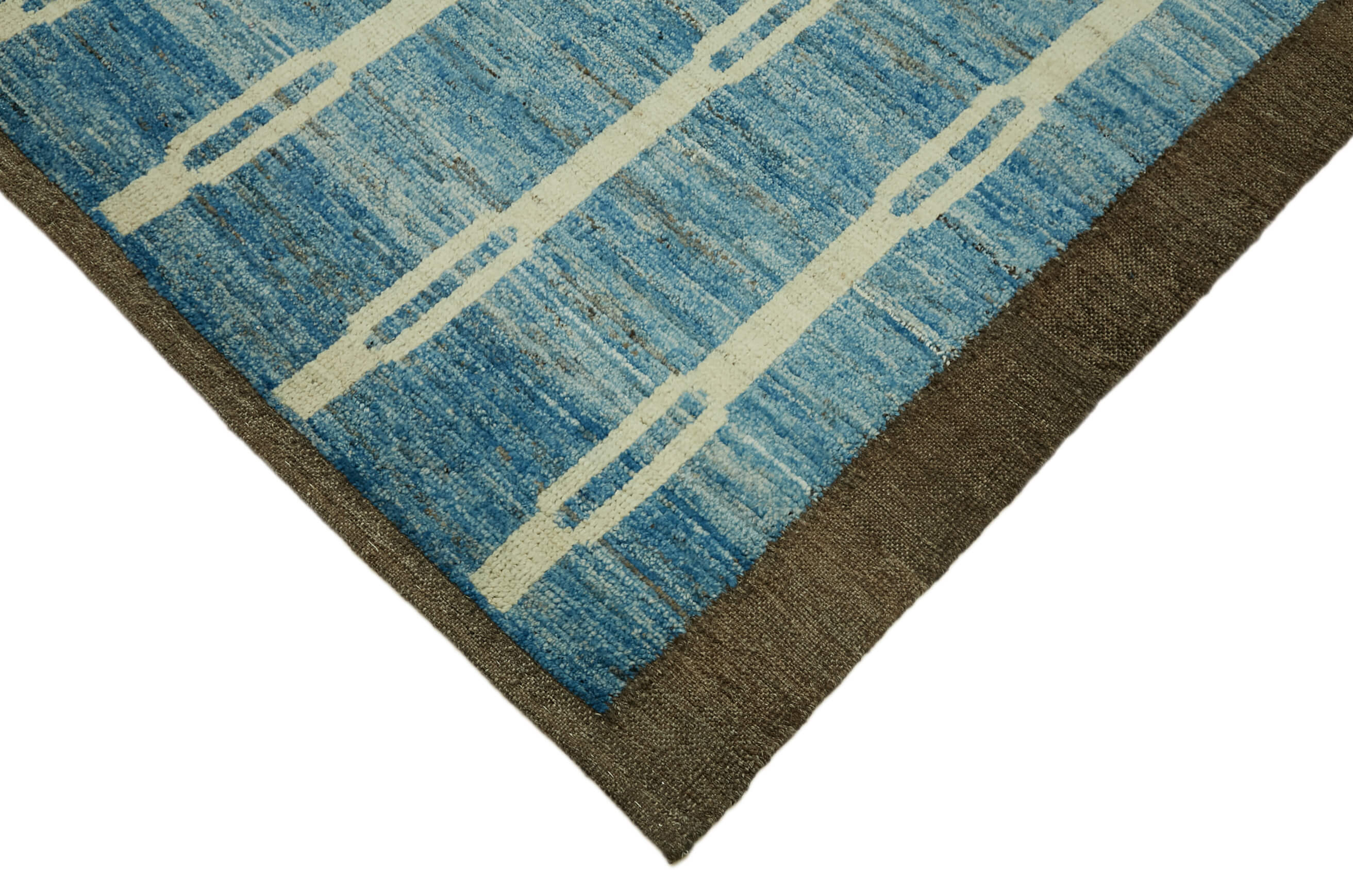 Handmade Turkish One of a Kind 280 cm x 362 cm Blue Wool Carpet