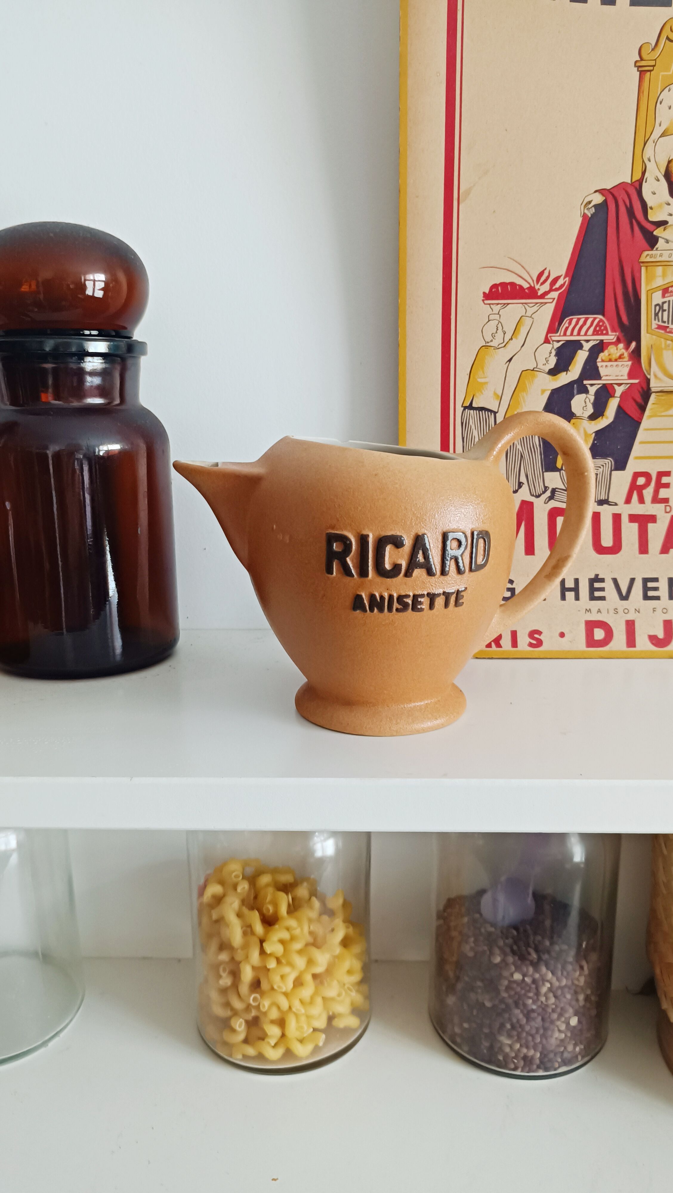Stoneware pitcher Ricard anisette