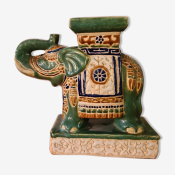 Enamelled ridge vase