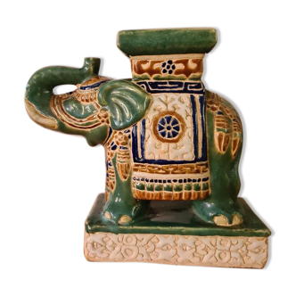 Enamelled ridge vase