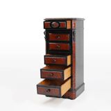 Rare Antique French chest of drawers in wood, burl veneer and marble, ca. 1