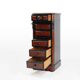 Rare Antique French chest of drawers in wood, burl veneer and marble, ca. 1